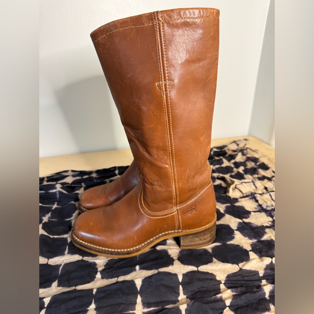 Campus Boots- Whiskey Brown Leather Women’s 8-8.5 / Men’s 6.5-7